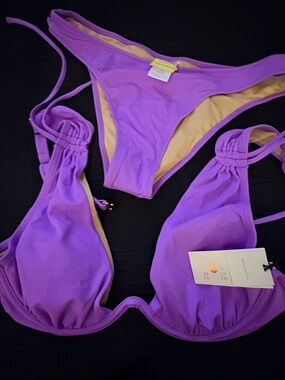 Shade & Shore Lavender Purple Two-Piece Bikini